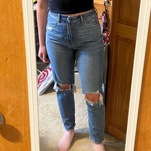 American Eagle Ripped Mom Jeans